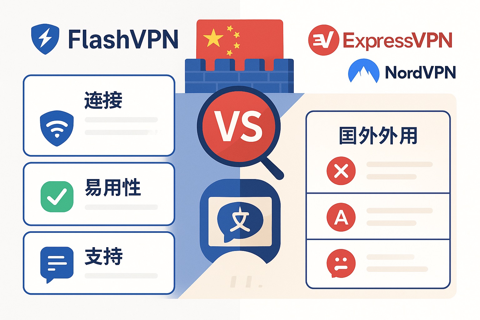 FlashVPN vs. 其他VPN：中国新手应该如何选择？
