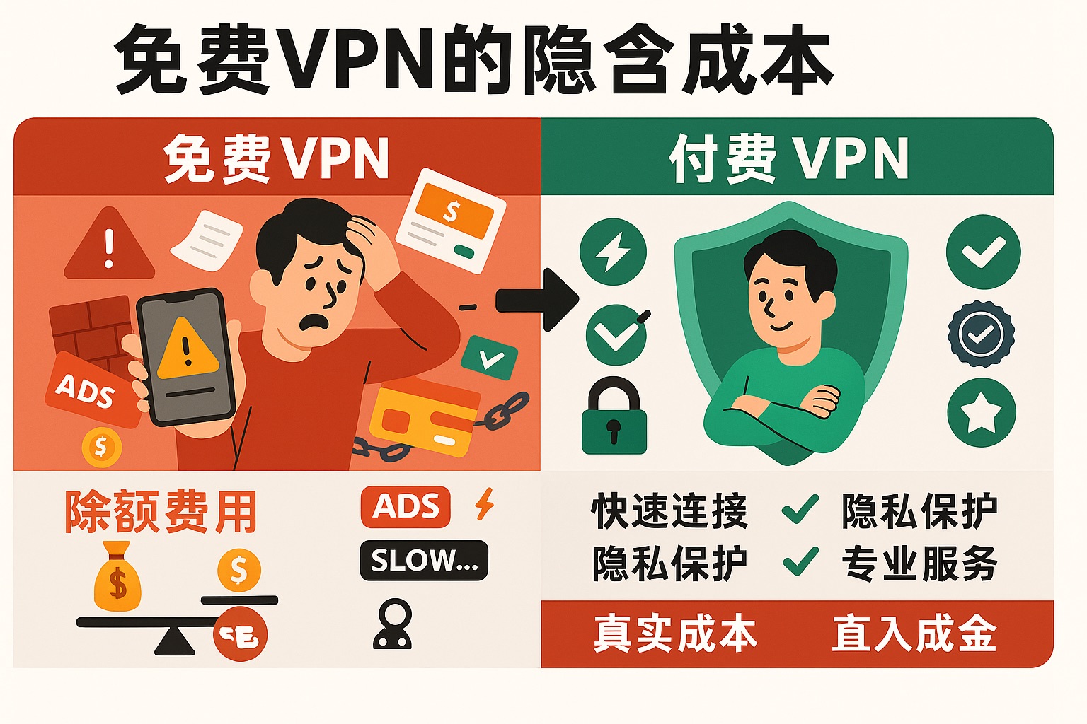 免费VPN vs. 付费VPN：2025年别再踩坑，专家教你如何选